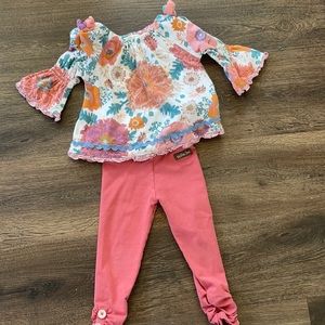 Matilda Jane Size 2 Matching Floral Set GUC.